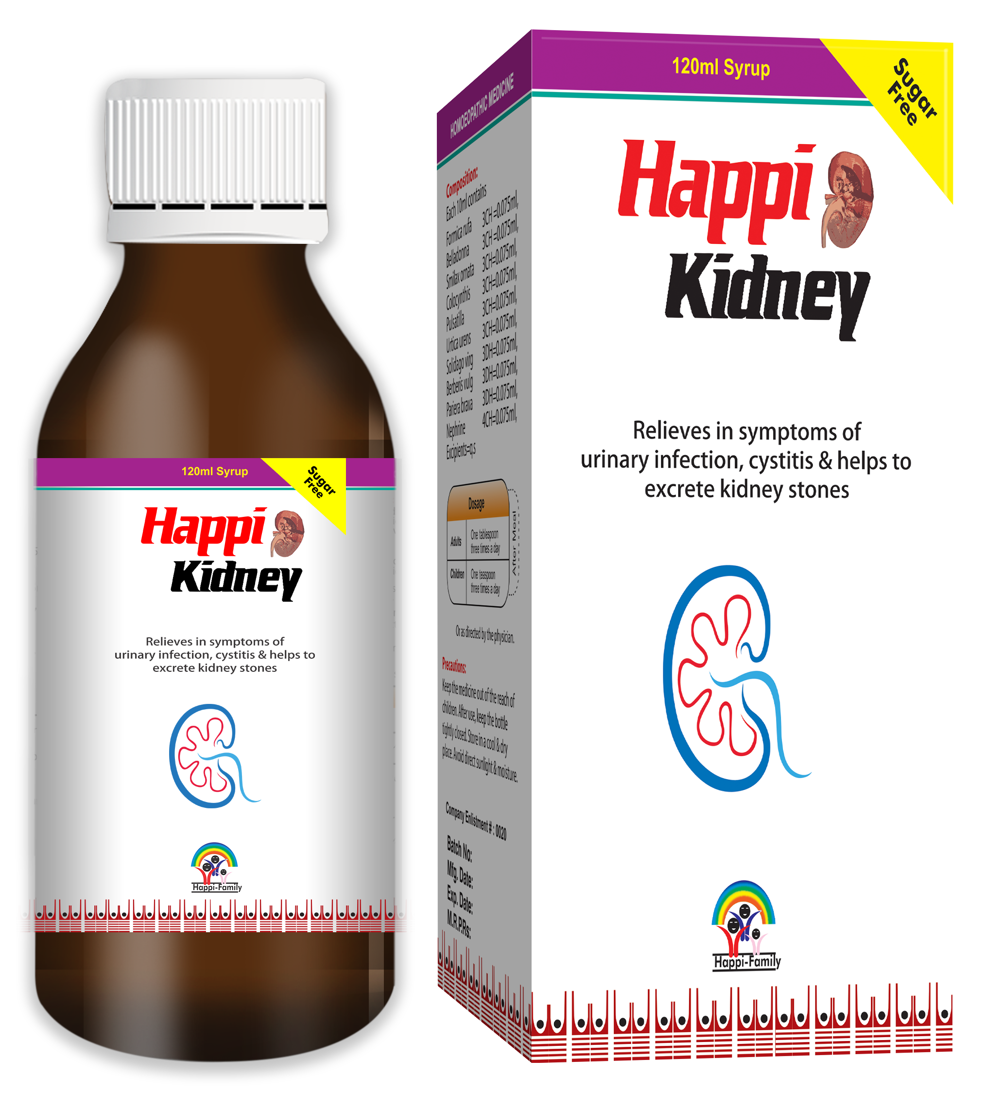 Happi Kidney Syrup (Sugar free)