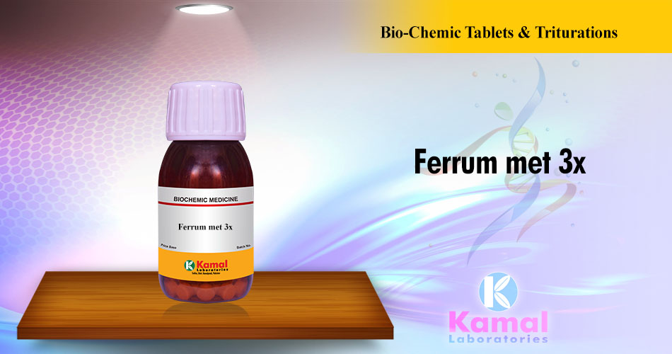 Ferrum Met 3x (500gm Lactose base)